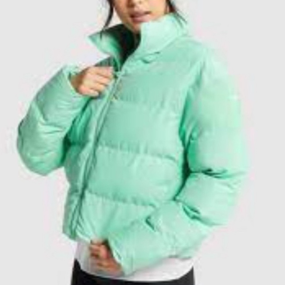 Gymshark Light Green Puffer Jacket